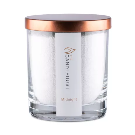 Bougie sable Midnight parfumée design luxe en verre transparent
