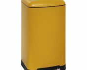 Poubelle design jaune Ariane 30L en métal pour cuisine moderne
