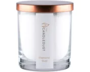 Bougie sable poussière de diamant parfumée design luxe en verre transparent