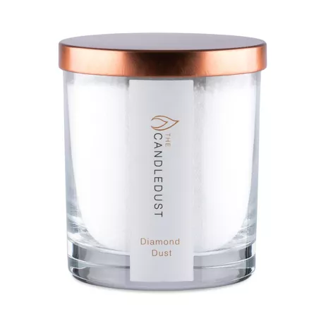 Bougie sable poussière de diamant parfumée design luxe en verre transparent
