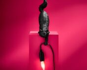 lampe murale chat noir design applique originale déco