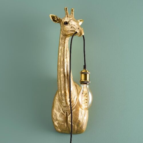 lampe girafe design dorée décoration intérieure moderne