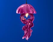 suspension méduse design rose luminaire artistique moderne décoration intérieure originale