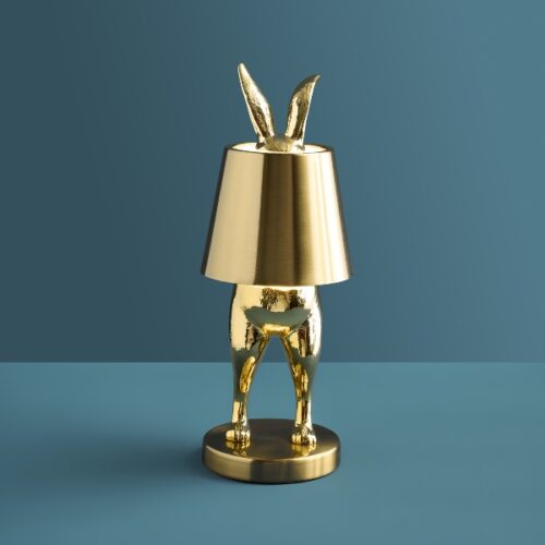 lampe lapin or design avec abat-jour luminaire décorati
