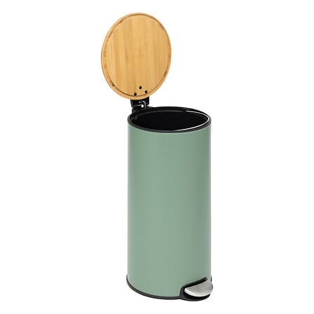 Poubelle à Pédale Design 30L Vert Sauge Bambou Modern Color – Image 2