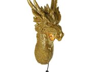 lampe murale dragon doré design luxe
